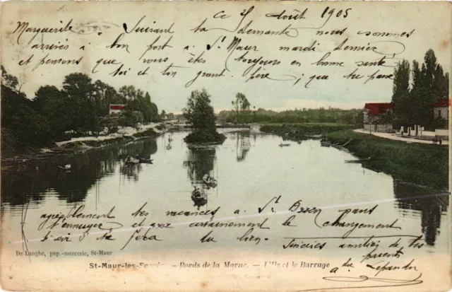 CPA St Maur Ile et le Barrage (1364002)