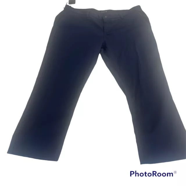 Krew Denim K Slim Chino Pants Size 38 Black Trousers NWT