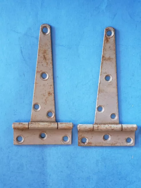 Vintage Barn Door T Strap Hinges 7 1/4" Long 3" Barrel for a Shed/Gate Set of 3 3