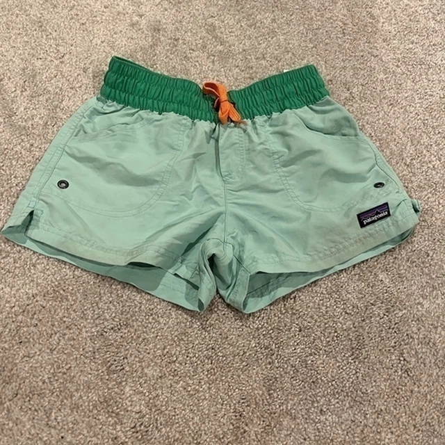 Patagonia kids size M green blue outdoor shorts medium