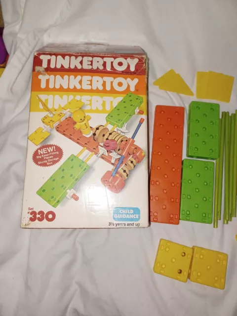 Tinkertoy Building Set #330 1970's Child Guidance