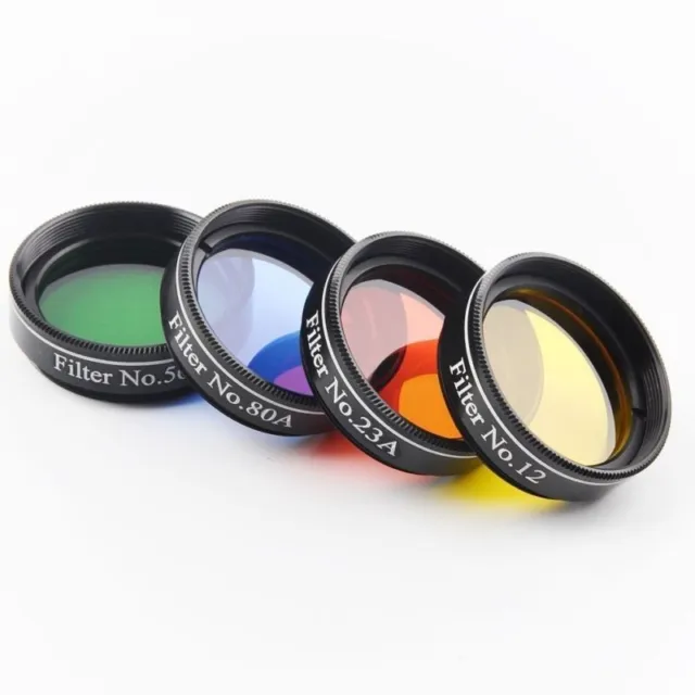 Solomark 1.25 Inch 4pcs Color Filter Set for Telescope Eyepiece