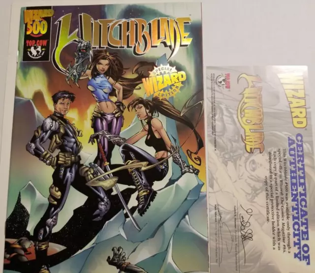 Witchblade #500 Wizard Special Ed mail away issue Michael Turner COA TOP COW