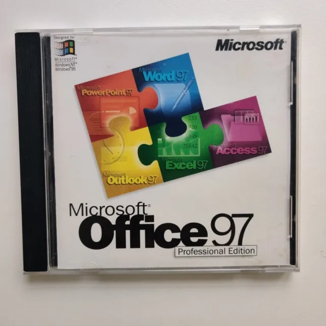 Microsoft Office 97 Professional Edition PC CD ROM for Windows 95 and NT