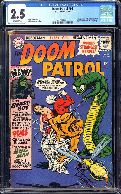 Doom Patrol #99 CGC 2.5 (1965) 1st App. of Beast Boy! (Garfield Logan) L@@K!