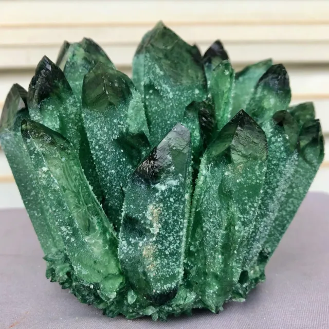 3.4lb   New Find Green Phantom Quartz Crystal Cluster Mineral Specimen Healing