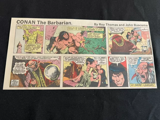 #01g CONAN THE BARBARIAN by John Buscema Sunday Third Page Strip October 1, 1978