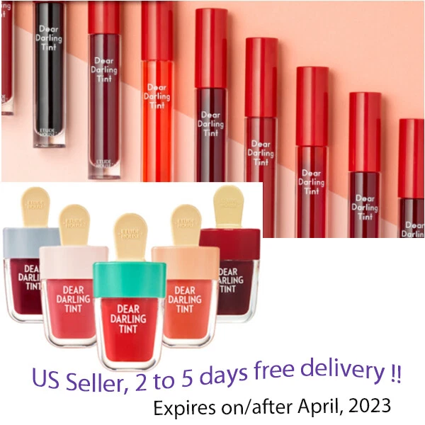 ETUDE HOUSE New Dear Darling  Water Gel Tint 4.5g, 8 color options + Sample !!