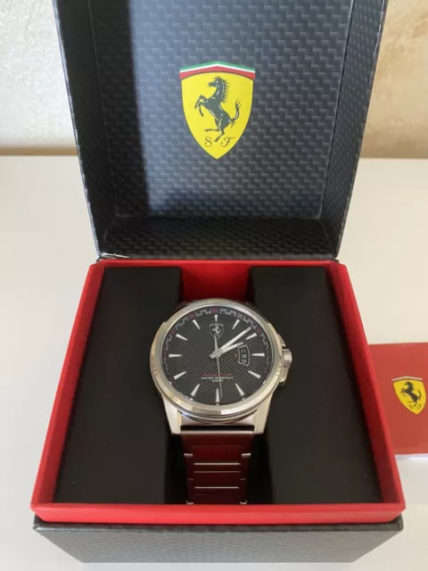 Orologio Uomo Scuderia Ferrari 0830834 Grand Tour Quadrante Nero Quarzo Acciaio