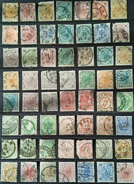 Alte Briefmarken Sammlung Österreich, gestempelt, 1