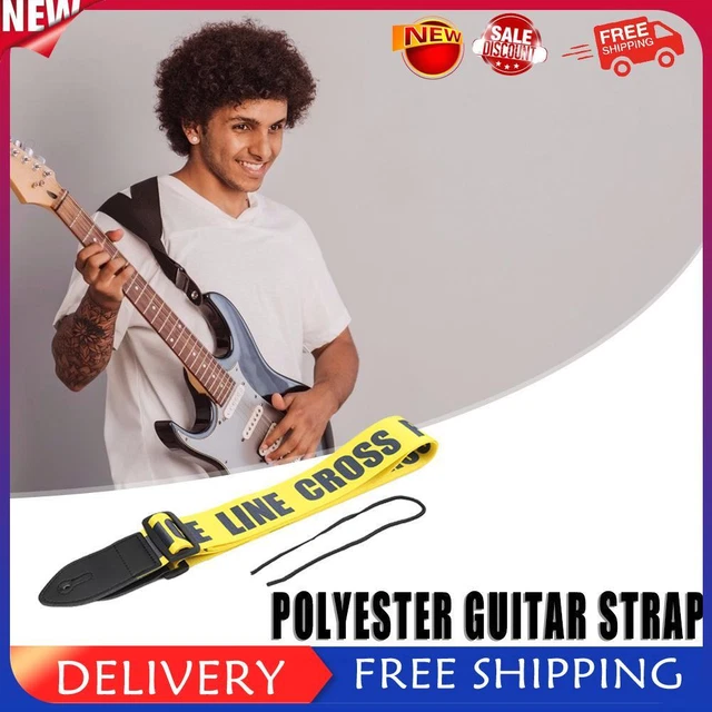 Guitar Strap Belt for Acoustic Electric Guitar Instrument Parts (Yellow)