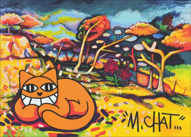 M.CHAT (Thoma Vuille) - Sérigraphie originale "Estaque - Braque " 50x70cm - 2021