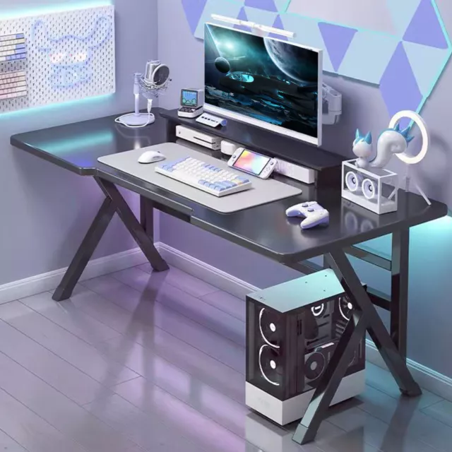 Gaming Desk Gamer Gaming Table Computer Desk PC Workstation with K-shaped Legs