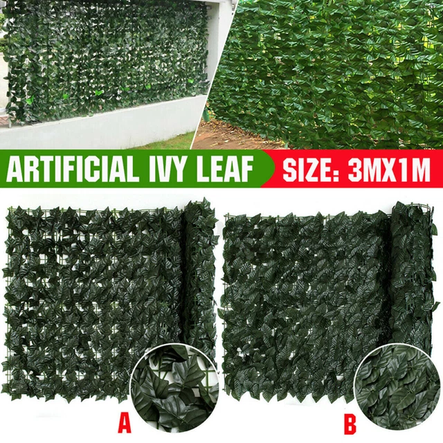 1x3M Sichtschutzhecke Windschutz Efeu Sichtschutz Balkonverkleidung Blätterzaun