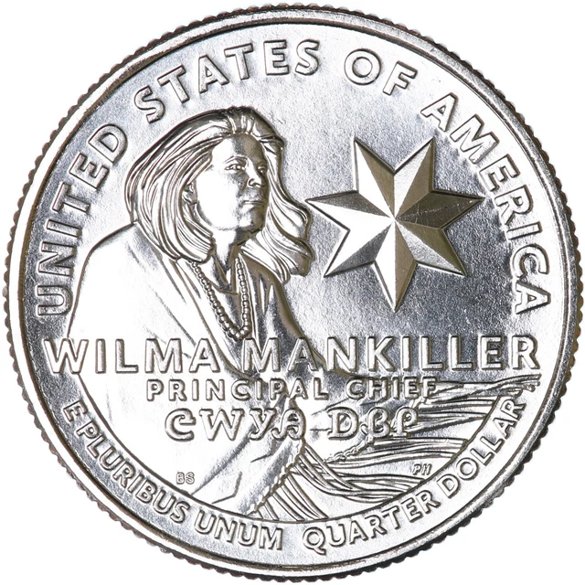2022 P American Women Quarter Wilma Mankiller Gem BU CN-Clad