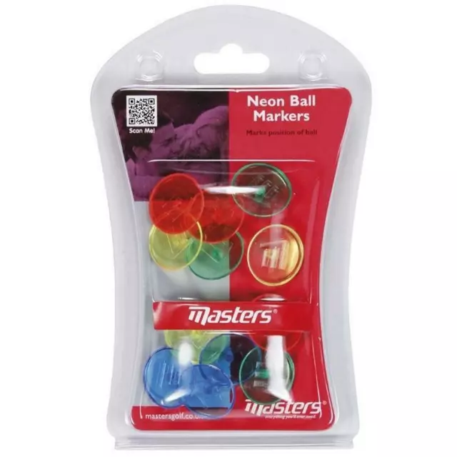 Masters Golf Neon Ball Markers x 12 2