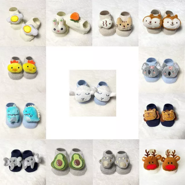 3D Unique Patterns Indoor Ankle Socks Tiny Knitted Kids Doll Sock Cotton Blend