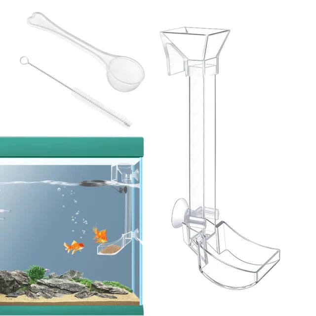 Feeder Set Tube Aquarium Fish Shrimp Dish Clean Universal Feeding Kit 2