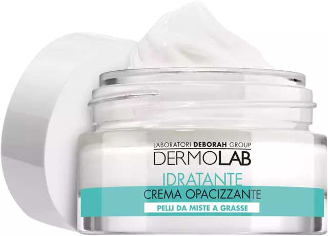 Dermolab - Crema Viso Idratante Opacizzante, per Pelle Mista E Grassa, Con Pool