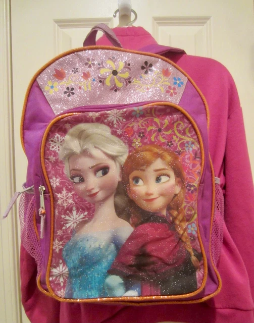DISNEY FROZEN ELSA & Anna Girls School Backpack Bag Book Bag 5.50