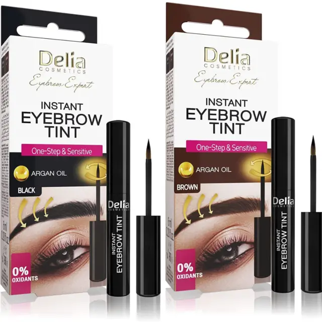 Delia Colour Instant Eyebrow Henna Tint - Black | Brown- 6ML