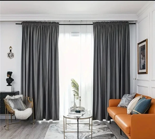 Tende Oscuranti Termiche Adelaide In Velluto - 2 Pannelli 70x240 Cm Con Tasca | Colore Tortora - Foto 7