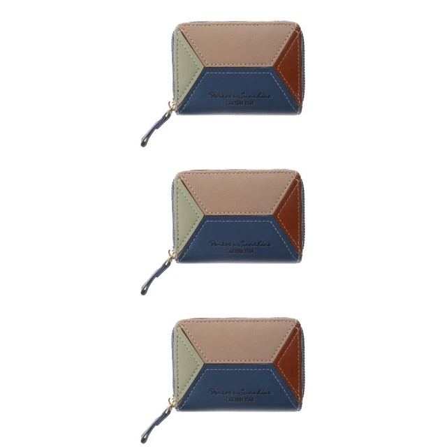 3 Count Petit porte-monnaie Sac De Carte De Crédit Bourses Noires Porte-cartes