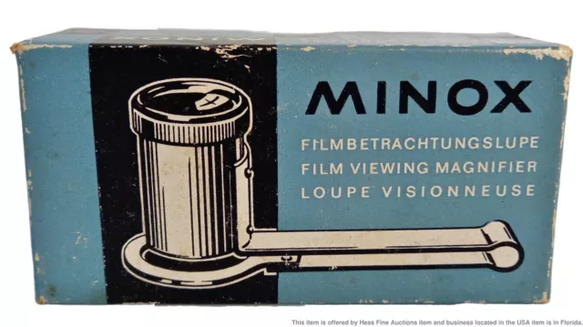 Vintage Minox Subminiature Negative Film Viewing Magnifier Loupe W/ Original Box
