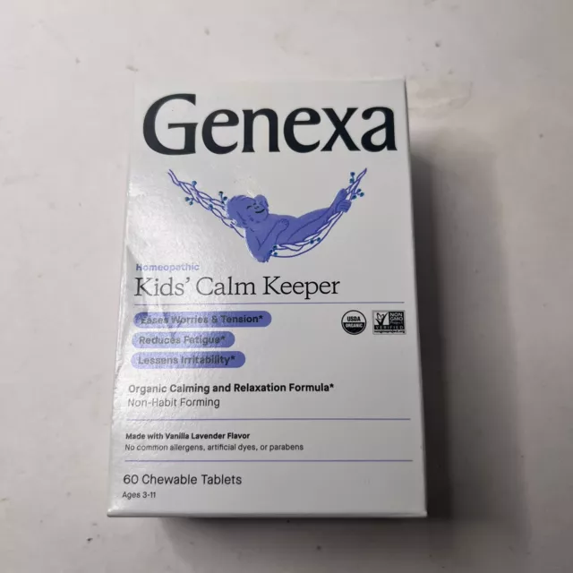NUEVO Genexa Niños Calm Keeper Vainilla Lavanda 60 comprimidos masticables caduca 4/2024