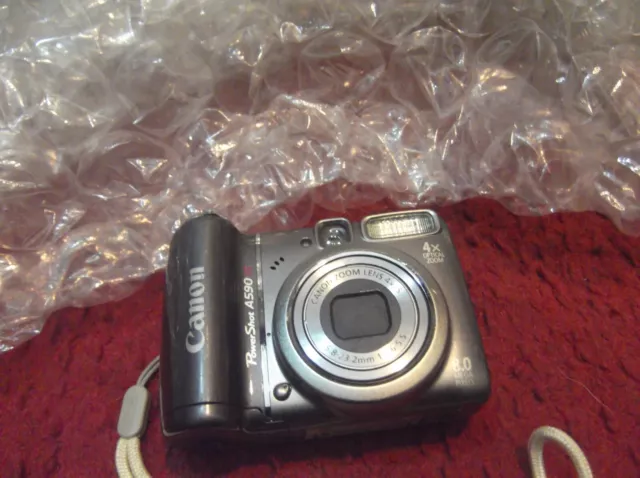 Canon PowerShot A590 IS AiAF 8.0MP 4x Digital Camera - Gray