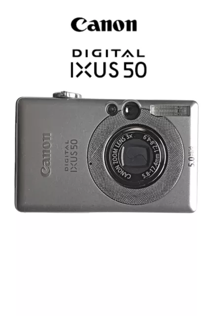 Canon Digital IXUS 50 5 megapixel fotocamera + scatola/accessori + Caricabatteri