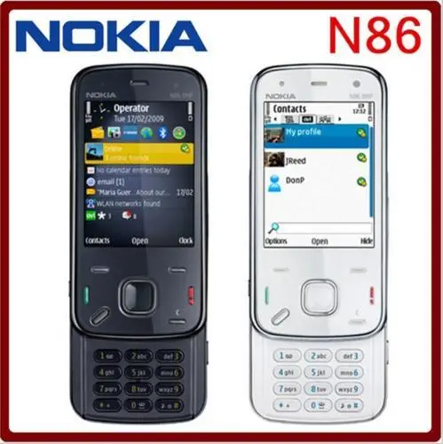 Black Nokia N86 8MP Mobile Phone 3G HSDPA 900 / 2100 WIFI GPS Original Unlocked
