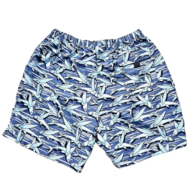 Vineyard Vines Swim Trunks Shorts Mens L Flying Fish Print Chappy Lined Pockets