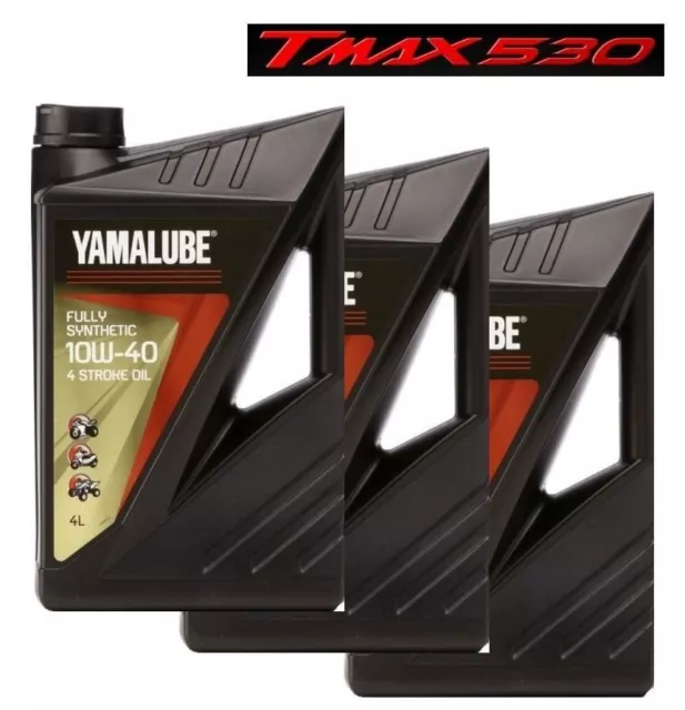 KIT OLIO YAMALUBE FS 10W40 TMAX T-MAX 500 530 da 2001 a 2019 100% SINTETICO