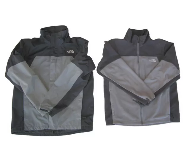 North Face Hyvent Impermeabile 2-in-1 Tecnico Parka Uomo Tg. M Grigio Nero