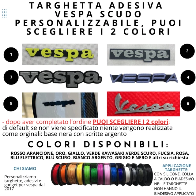 Targhetta Scritta Fregio Per Vespa 50 Special - Design Retrò Per Scudo Anteriore Con Faro Quadrato - Foto 6