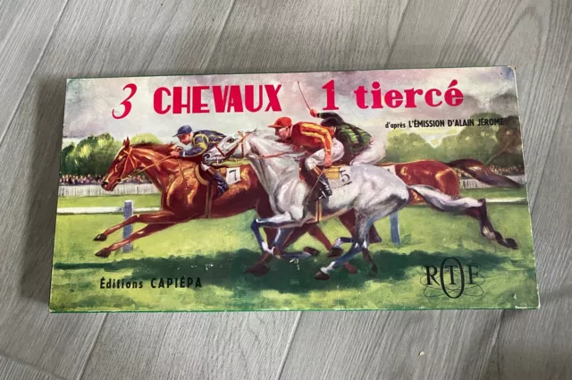 Jeu vintage 3 chevaux, 1 tiercé, Capiepa 1966