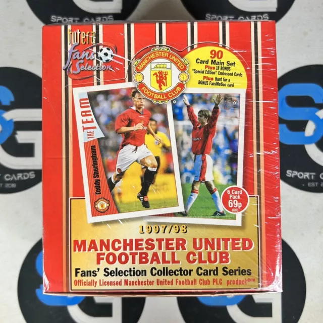 1997 Futera Fans Selection Manchester United Trading Cards Sealed Box (36 Packs)