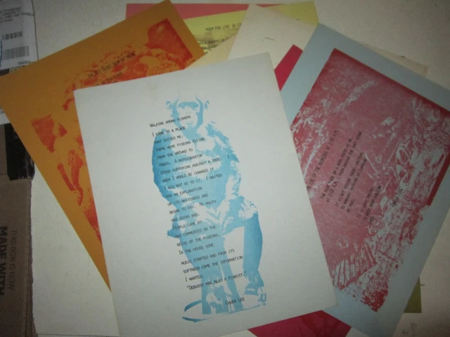 Stan Rice 10 ILLUSTRATED POETRY Broadsides Howard McCord Stan Rice Al Masarik ...