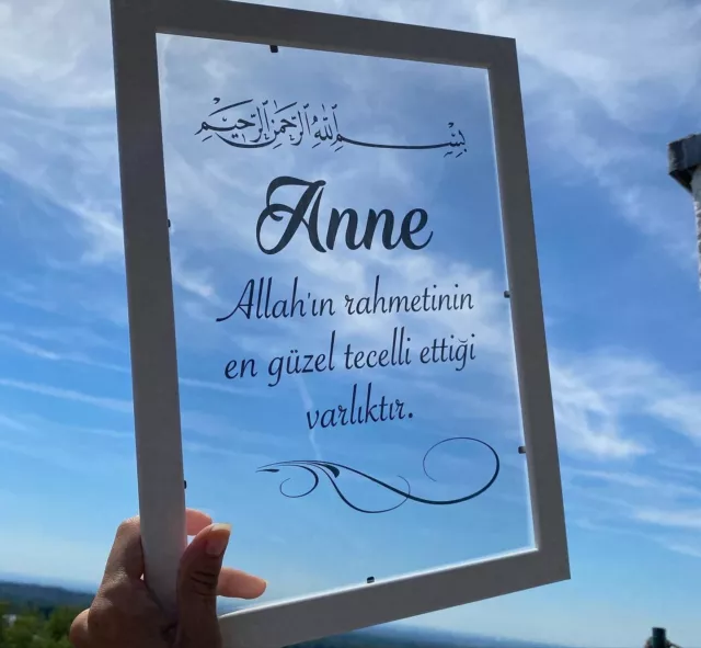 Anneler günü hediyesi Mutter Poster, Anneye hediye, türkisches Geschenk Mama