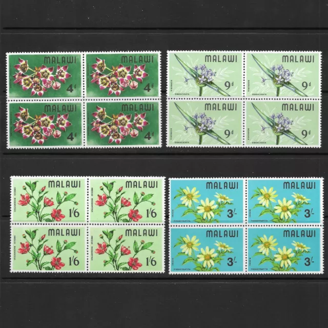 MALAWI 1966 SG247-250 Butterflies Blocks x 4 MINT MNH