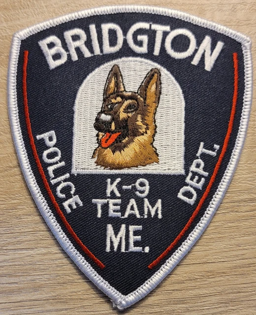 VINTAGE MAINE BRIDGTON Police Dept K9 Team Patch 8.88 PicClick