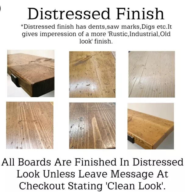 Solid Wood Scaffold Board Shelves & Brackets Rustic Industrial Shelf & Shelving 2