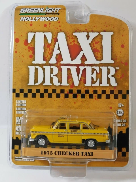 グリーンライト 1/64 1975 CHECKER TAXI 1975 Checker Taxicab, Taxi Driver - Greenlight 44860/48 - 1