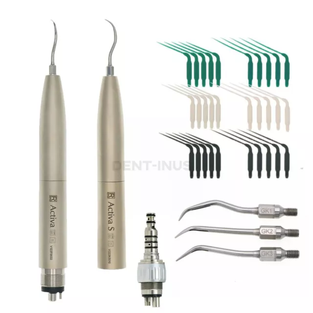 Dental Hygienist Air Scaler Handpiece&GK1 GK2 GK3 Tips 4 Hole fit KaVo Coupling