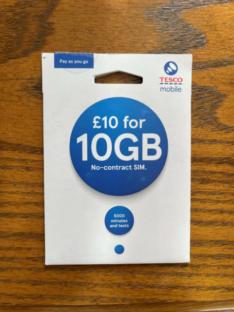 TESCO Mobile sim card 3 in 1 superfast 4G (ROCKET PACK) £10 Now 5000 Mins 10GB !