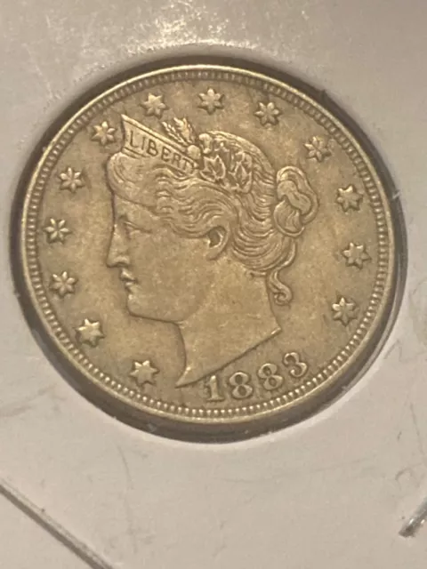 1883 NO CENTS Liberty V Nickel - FIRST YEAR OF ISSUE!