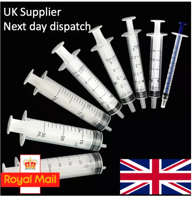 Syringes -  1ml, 3ml, 5ml, 10ml, 20ml, 50ml - FREE Delivery - UK Supplier