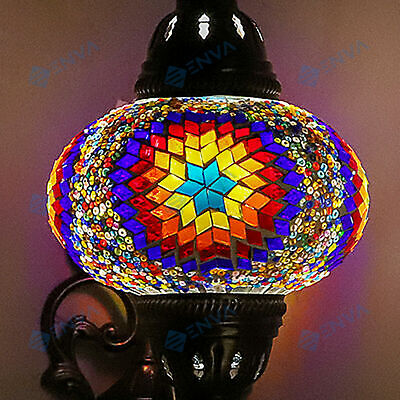 Applique murale Turque Style marocain mosaïque multicolore lampe grand Globe 2