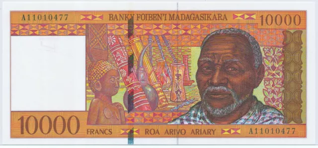 Madagascar 10,000 Francs ND(1995), P.79a_UNC